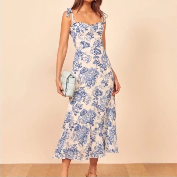 Reformation Nikita Dress in Pompadour - Size 12 - Picture 4 of 8